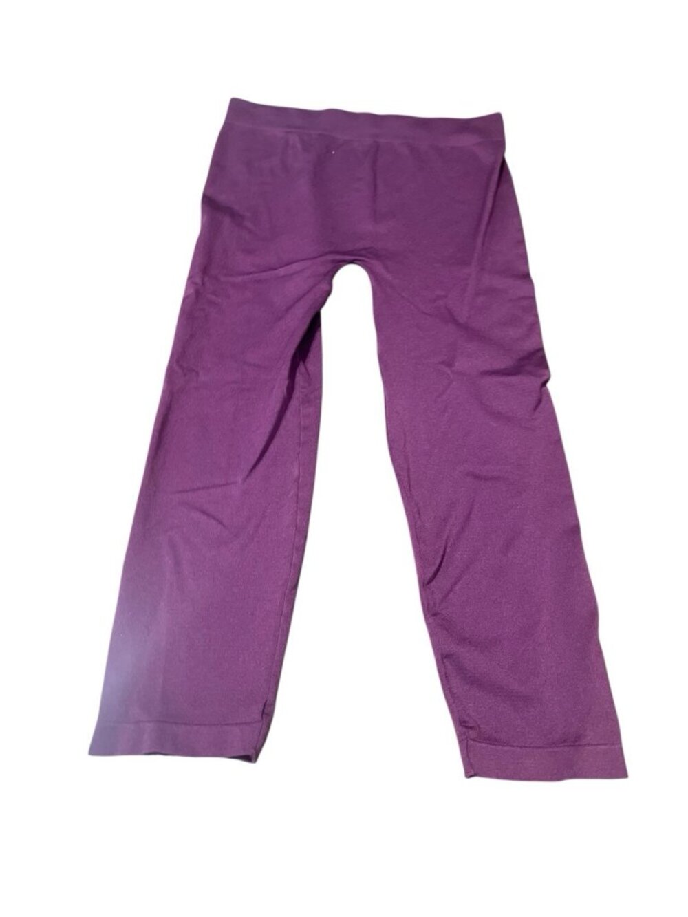 Zenana Outfitters Purple Seamless Capri Leggings L/XL Yoga Activewear NP-5802